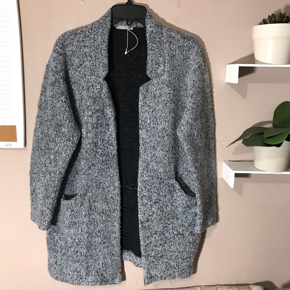 Zara Sweaters - ZARA Collection Cardigan Coat Gray Black